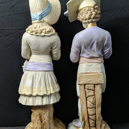 19" c1905 Royal Rudolstadt Bisque Boy/Girl Figure Pair - Estate Fresh Austin