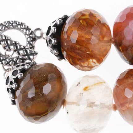 19" Dian Malouf Large beaded crystals and sterling necklace - Estate Fresh Austin