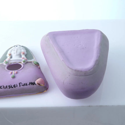 1906 Rochester Fair Schafer & Vater Egyptian Revival Jeweled Hair Receiver - Estate Fresh Austin