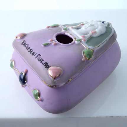 1906 Rochester Fair Schafer & Vater Egyptian Revival Jeweled Hair Receiver - Estate Fresh Austin