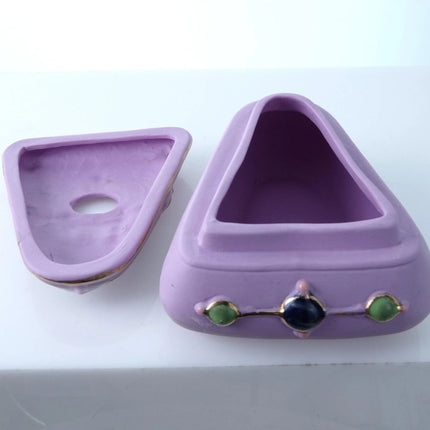 1906 Rochester Fair Schafer & Vater Egyptian Revival Jeweled Hair Receiver - Estate Fresh Austin