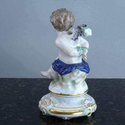1910 Meissen Figure of Cherub with Wings and Hands Bound - Estate Fresh Austin