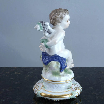 1910 Meissen Figure of Cherub with Wings and Hands Bound - Estate Fresh Austin
