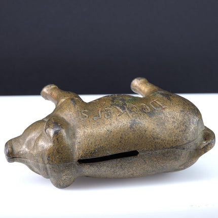 1910's Decker's Iowana Cast Iron Pig Still Bank - Estate Fresh Austin