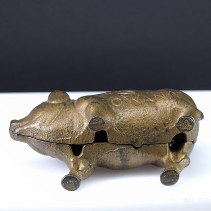 1910's Decker's Iowana Cast Iron Pig Still Bank - Estate Fresh Austin