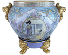 1919 Bernardaud Limoges Lion Head Handle Jardinière and Pedestal Chinoisiere de - Estate Fresh Austin