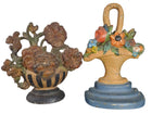 1920's 2 Flower basket doorstops Hubley and Albany factory - Estate Fresh Austin