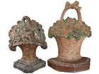 1920's 2 Small flower basket doorstops - Estate Fresh Austin