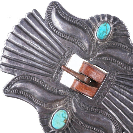 1920's - 30's Huge Navajo Silver and turquoise concho belt - Estate Fresh Austin