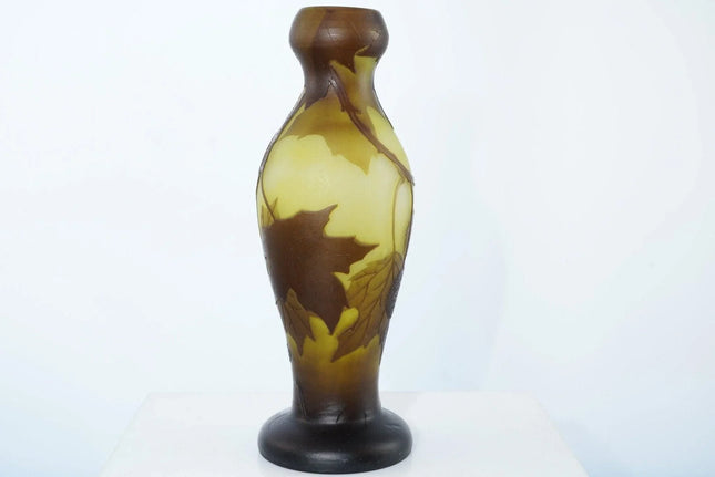 1920's French Legras Cameo Art Glass Vase - Estate Fresh Austin