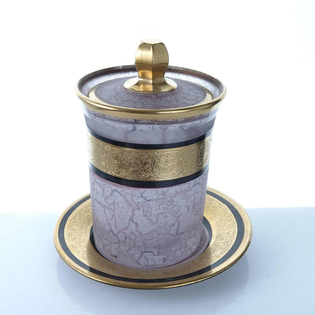 1920's Heisey Marmalade and Underplate with rare Marbleized satin treatment and - Estate Fresh Austin