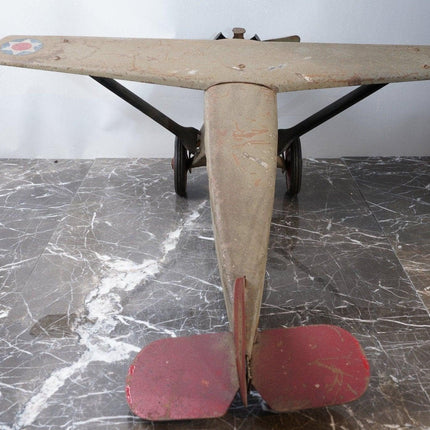 1920's Huge Antique Steel Airplane Toy US Mail Plane - Estate Fresh Austin