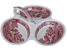 1920's Spode Pink Tower 3 part Relish/Condiment dish - Estate Fresh Austin