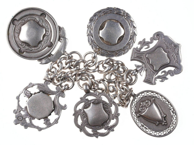 1920's Sterling Rugby medals charm bracelet - Estate Fresh Austin