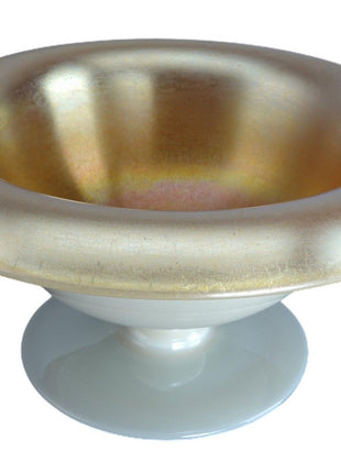 1920's Steuben Gold Aurene Calcite Compote - Estate Fresh Austin