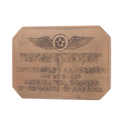 1927 Charles Lindbergh Non-Stop Trans-Atlantic Flight Commemorative Medal - Estate Fresh Austin