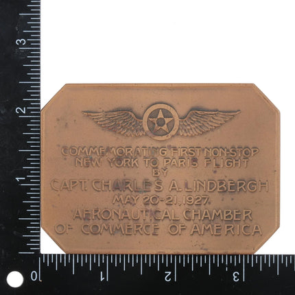 1927 Charles Lindbergh Non-Stop Trans-Atlantic Flight Commemorative Medal - Estate Fresh Austin