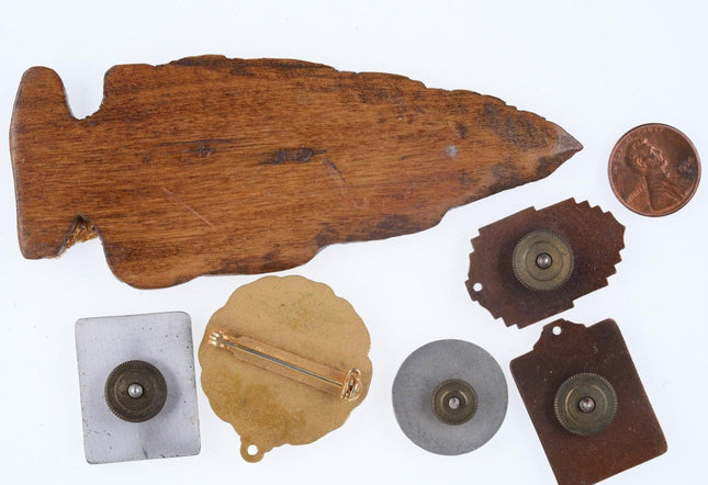 1930's-40's Archery Medals and Folk art carved arrowhead - Estate Fresh Austin