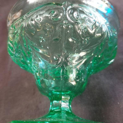 1930's Aquamarine McKee Rock Crystal Sherbet Dishes (6) - Estate Fresh Austin