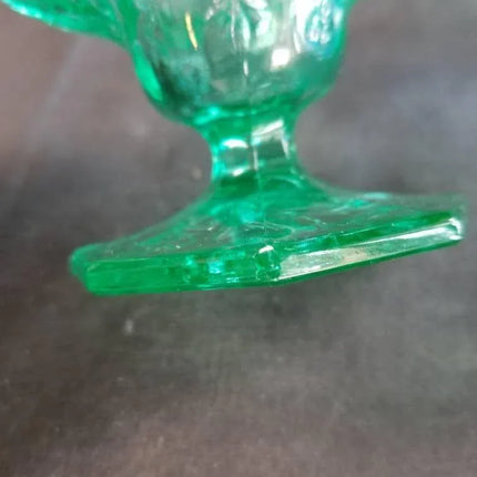 1930's Aquamarine McKee Rock Crystal Sherbet Dishes (6) - Estate Fresh Austin