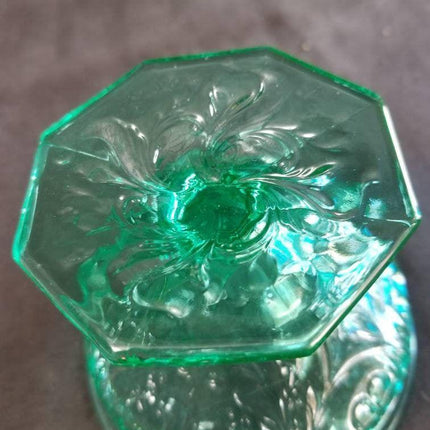 1930's Aquamarine McKee Rock Crystal Sherbet Dishes (6) - Estate Fresh Austin