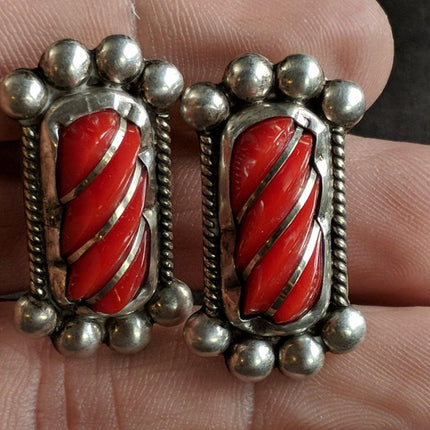 1930's Art Deco Mexican Silver Earrings Screw Back Clip on - Estate Fresh Austin