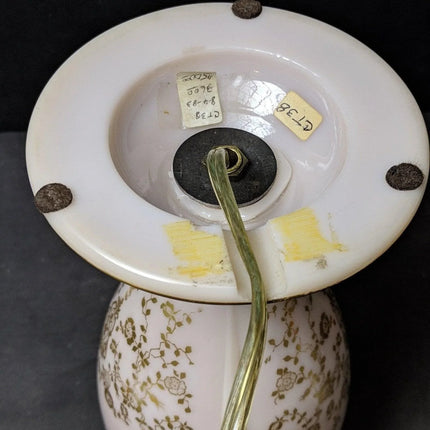 1930's Cambridge Crown Tuscan Rose Point Lamp - Estate Fresh Austin