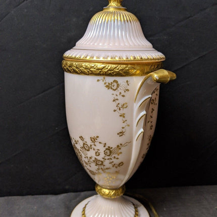 1930's Cambridge Crown Tuscan Rose Point Lamp - Estate Fresh Austin