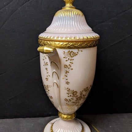 1930's Cambridge Crown Tuscan Rose Point Lamp - Estate Fresh Austin