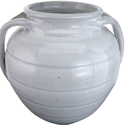 1930's JB Cole North Carolina Pottery Apothecary Jar with Split Handles - Estate Fresh Austin