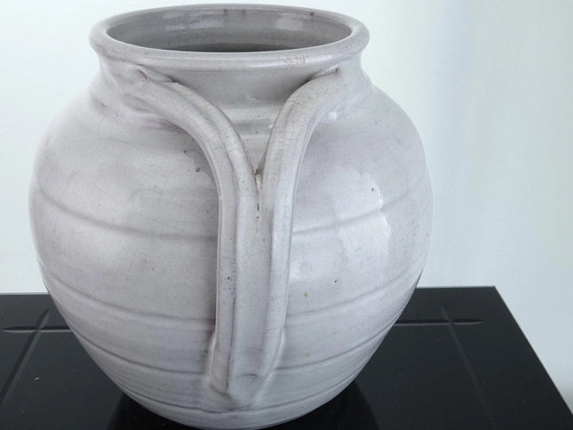 1930's JB Cole North Carolina Pottery Apothecary Jar with Split Handles - Estate Fresh Austin