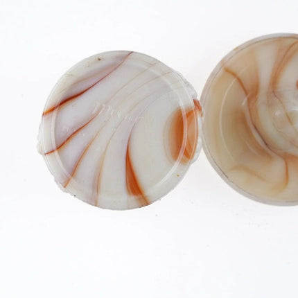 1930's Pickwick 5th Ave New York Mexicali Powder Jar by Akro Agate - Estate Fresh Austin