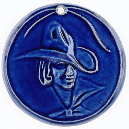 1930's Rare Broadmoor Pottery Colorado Cowboy Wall plaque - Estate Fresh Austin