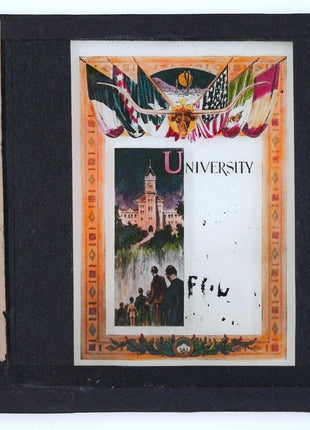 1930's University of Texas 50 year Anniversary glass Magic Lantern Slides - Estate Fresh Austin