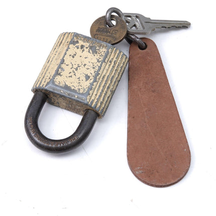 1930's Yale Town Padlock From Mount Royal Hotel Baltimore MD with Room key and T - Estate Fresh Austin