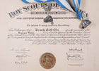 1933 Boy Scout Silver Beaver Award With Certificate Frank Griffin Saginaw Michig - Estate Fresh Austin