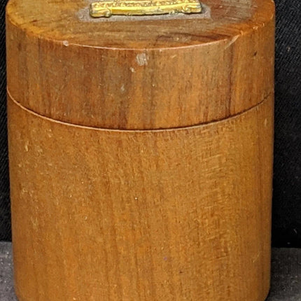 1937 Coronation George VI and Queen Elizabeth Wood Sewing Needle Case Trinket Bo - Estate Fresh Austin