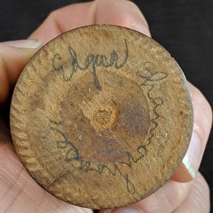 1937 Coronation George VI and Queen Elizabeth Wood Sewing Needle Case Trinket Bo - Estate Fresh Austin