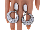 1940's-50's Zuni Shell Channel inlay clip-on earrings - Estate Fresh Austin