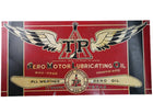 1940's Airplane Motor Oil Sign Texas Pacific Aero Motor Lubrication Oil Tin Adve - Estate Fresh Austin