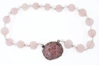 1940's Art Deco Chinese Silver Mounted Rose Quartz Necklace - Estate Fresh Austin
