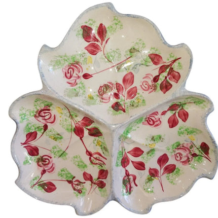 1940's Blue Ridge China Hand Painted Porcelain Southern Potteries 12" Snack Tray - Estate Fresh Austin