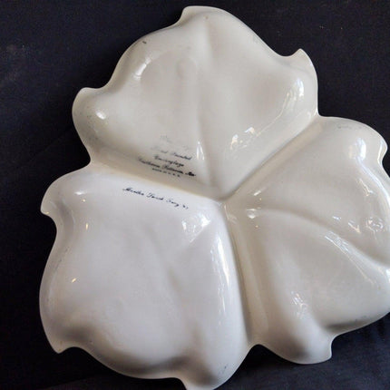 1940's Blue Ridge China Hand Painted Porcelain Southern Potteries 12" Snack Tray - Estate Fresh Austin