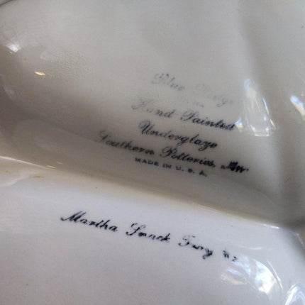 1940's Blue Ridge China Hand Painted Porcelain Southern Potteries 12" Snack Tray - Estate Fresh Austin