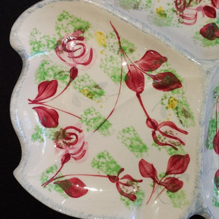 1940's Blue Ridge China Hand Painted Porcelain Southern Potteries 12" Snack Tray - Estate Fresh Austin