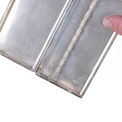 1940's Japanese Oversized sterling case with trick door - Estate Fresh Austin