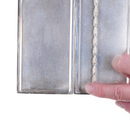 1940's Japanese Oversized sterling case with trick door - Estate Fresh Austin