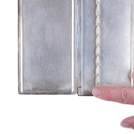 1940's Japanese Oversized sterling case with trick door - Estate Fresh Austin