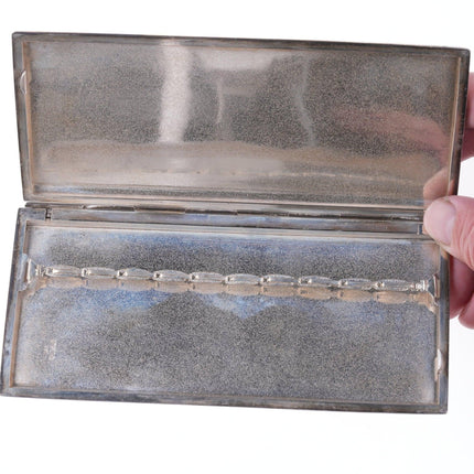 1940's Japanese Oversized sterling case with trick door - Estate Fresh Austin