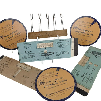 1940's Music Instructor Lot Chalkboard Music Note Pen King Dial o Matic Fingerin - Estate Fresh Austin